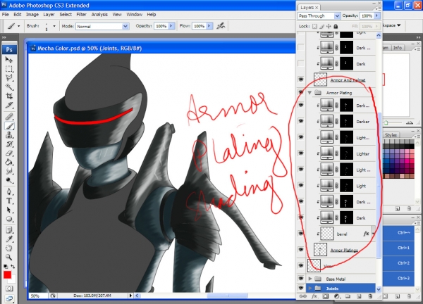 Creation of A mecha character...: Step 11